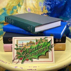 Antique Christmas Postcard WW1 Era Mother to Son Holly Berries Leaves Coastal